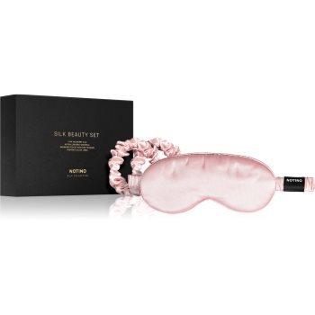 Notino Silk Collection Sleeping mask & Scrunchies Set set cadou culoare Pink - imagine 2